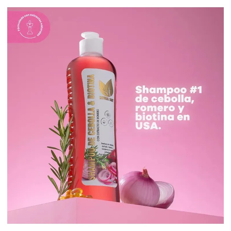 Shampoo De Cebolla Biotina Y Romero Crecimiento Capilar