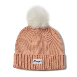 Hurley Women's W Candace Pom Beanie Cold Weather hat, Pink Tint, One Size