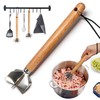 QAWRZZPR 6-Blade Stainless Steel Meat Masher & Meat Chopper -