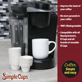 Disposable Paper Coffee Filters 600 count - Compatible with Keurig, K-Cup machines & other Single Serve Coffee Brewer Reusable K Cups - Use Your Own Coffee & Make Your Own Pods - Works with All Brands