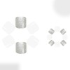 Sliver Glitter Press on Toenails Short Square Fake Toenails with
