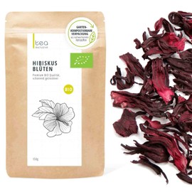 Hibiscus Flowers Whole, Premium Organic Quality, Hand Harvest, Gently Dried, Very Fruity, Perfect Hibiscus Tea in Summer and Winter, 150 g Loose tea exclusive