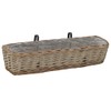 TREATLIFE HOME Wicker Balcony Planter Set with PE Lining, 31.5"