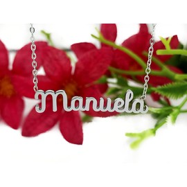 Damen-Halskette mit Namen, Edelstahl, mit Original-Geschenkbox, personalisierter Schmuck für Freunde, Brautpaar Only Faith, standard, Edelstahl, Nicht zutreffend.