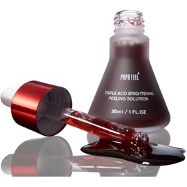 Sérum Exfoliante Facial 3 en 1 AHA BHA PHA – Solución Peeling con Ácido Glicólico y Ácido Salicílico, Ilumina la Piel, Minimiza Poros y Puntos Negros, Mejora la Textura, 30ml