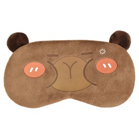 VerteLife Capybara Sleeping Mask, Cartoon Animal Eyeshade for Sleeping, Soft Plush Blindfold, Novelty Travel Eye Protection for Children, Adults (Capybara, Zor)