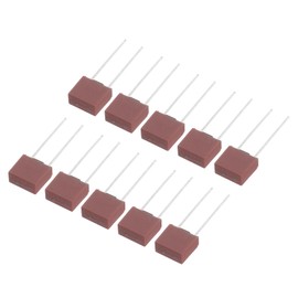 uxcell 30Pcs DIP Mounted Miniature Square Slow Blow Micro Fuse for Electronic Parts PCB LCD Repair, T6.3A 6.3A 250V, Red