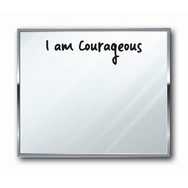 The I am Me Movement- Inspirational Stickers, Mirror Decals, Bathroom Décor , Peel & Stick Wall Decal, Mirror Decor, Vinyl Decal, Mirror Stickers (I am Courageous) Black