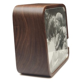 Wind Up Solid Wood Music Box with Photo Frame, The Best Gift for Christmas/Birthday/Valentine's Day/Mother's Day，Tune of You are My Sunshine. (Walnut Wood)