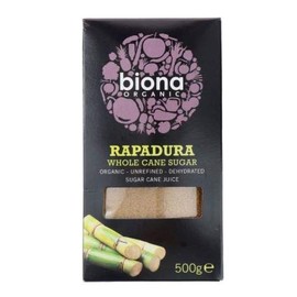 NT# Biona Organic Rapadura/Sucanat Whole cane Sugar 500G -With a delicious caramel flavour and fine grained texture, it is perfect for baking and desserts.