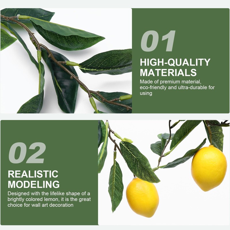 Zerodeko 1pc Simulation Lemon Rattan Summer Decor Lemon Hanging Rattan