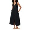 The Drop Women's Blanca Linen Button Front V-Neck Maxi Dress,