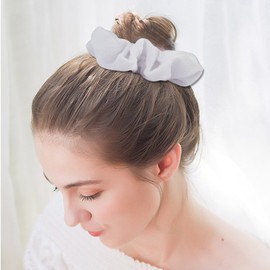 Whavel 12 Pack Hair Scrunchies Velvet Elastics Scrunchy Bobbles Soft Hair Bands Hair Ties, Black & White