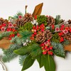 Whaline Christmas Wreath Making Decoration Artificial Pine Cone Berry Set