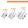 NEEWAY Binder Clips Assorted Sizes, White Binder Clips Set for