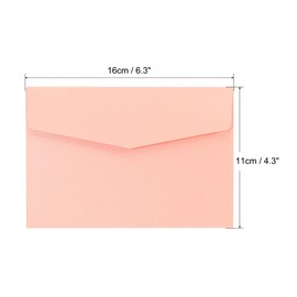 PATIKIL Invitations Envelopes, 10 Pack Colorful Blank Cards for Birthdays Wedding, Pink
