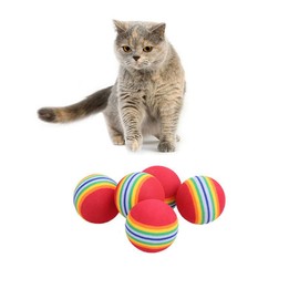 SHUYUE Colorful Soft Foam Rainbow Play Balls for Pet Dog and Cat Toys (12)