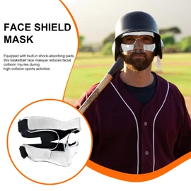 Basketball Masque for Face,Nose Guard for Broken Nose | Transparent Protection Shield Anti-Collision for Facial Safety Teens Men Youths Women Softball Baseball Sports Activities