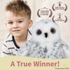 Bearington Collection Drift The Snowy Owl Plush, Owl Stuffed Animal,