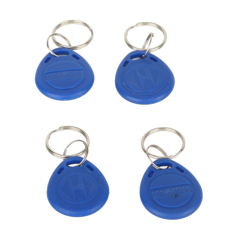 100 Pcs Blue Keychains RFID Proximity Card Key for Access
