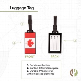Desert Cactus Country of Canada Flag Luggage Tag Bag (PVC Luggage Tag - Design A)