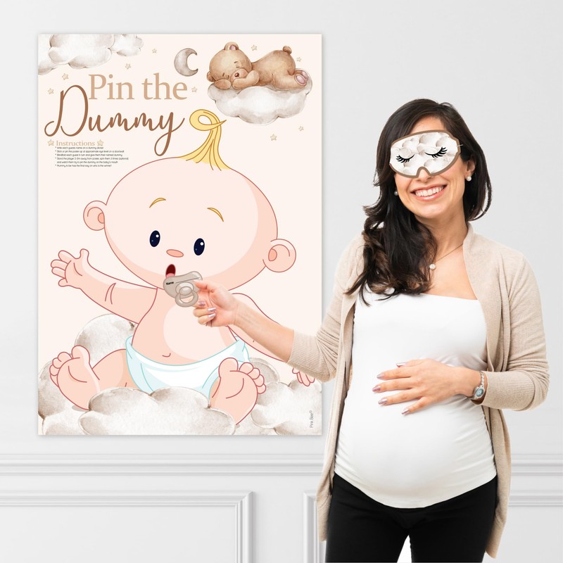 Pink Bee Parties Pin The Dummy Game in Teddy Bear