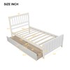 Twin Bed Frame with Drawers, Kids Platform Twin Bed with