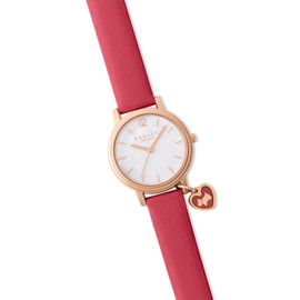 RADLEY Women's Rose Gold Plated Mother of Pearl Flamingo Leather Strap Quartz Analogue Watch RY21774A