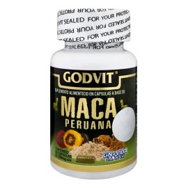 Maca Peruana Pura Orgánica 60 Capsulas 500mg Sabor Natural