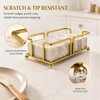 Guest Hand Towel Holder for Bathroom,Rectangle Napkin Tray,Gold