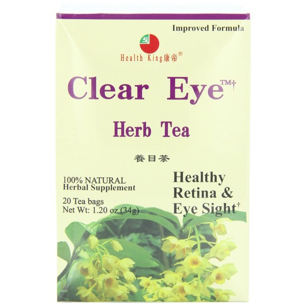 Pack of 4 x Health King Clear Eye Herb Tea - 20 Tea Bags