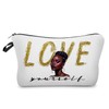 Livel lhood African American Makeup Bag Cute Small Organizer Zipper