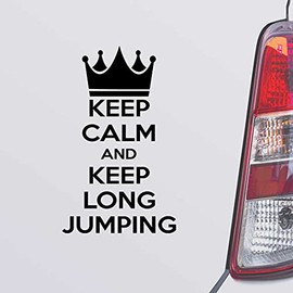 Custom Brother - Keep Calm and Keep Keep Calm and Keep Long Jumping Black Color Car Laptop Wall Bumper Decal Sticker, DesN2