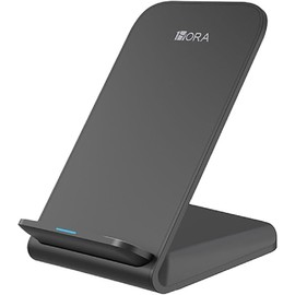 Genérico Cargador Inalámbrico Stand Inclinado 15W 1_Hora (Negro)