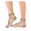 Benefeet Sox Sheer Socks Ankle High Lace Ruffle Ankle Socks
