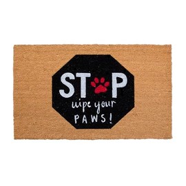 4 Cats & Dogs: Convertible Entrance Mat: Rectangle Core Refill - Stop, Wipe Your Paws - 24 x 36 - Interchangeable Designs Door Mat Coir, Pet Friendly