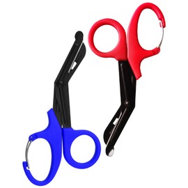 Ziyero Rescue scissors, bandage scissors, care bandage scissors, nurse clothes scissors, rescue service, ideal for professional use in emergency services or everyday tasks, red blue