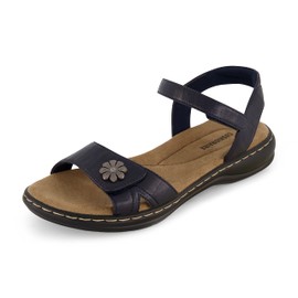 CUSHIONAIRE BLOOM - Sandalias cómodas para mujer con espuma cómoda y anchos, marino, 7 US