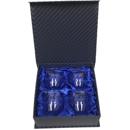 Amlong Crystal Double Wall Glass Shot Glass, Espresso Cups 3 oz., Set of 4 With Gift Box