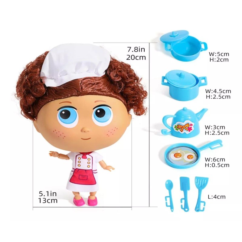 Kaibibi baby Muñeca Kaibibi Baby Chef Color Azul Articulada