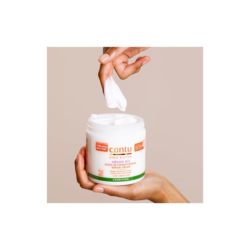 Cantu Argan Oil Leave in Conditioning Repair Cream, 16 Ounce