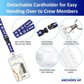 Cruise Lanyards with Detachable Card Holders [2 Pack] – Waterproof Clear Durable PVC – Card Holders for All Cruise Ship Key Cards – Cruise Essentials