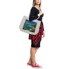 Ambesonne Lake Forest Shopping Bag, Lake Tahoe Shore Rocks Turquoise