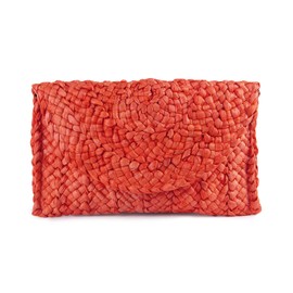 Syrads Women’s Straw Evening Clutch Purse Summer Beach Handbag Straw Woven Envelope Bag,Red