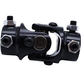 1 PC SHLPDFM Single Universal Joint Black Powder Coated 3/4" DD X 3/4" DD Universal Steering Shaft U Joint Coupler