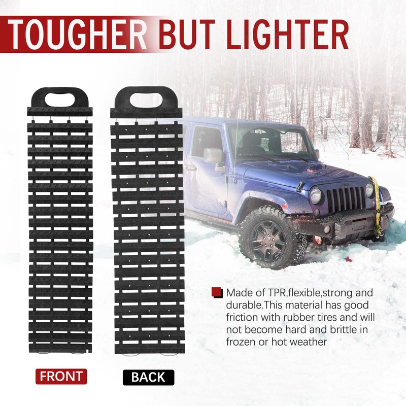 BUNKER INDUST Tire Traction Mats Portable Recovery Tracks for Off