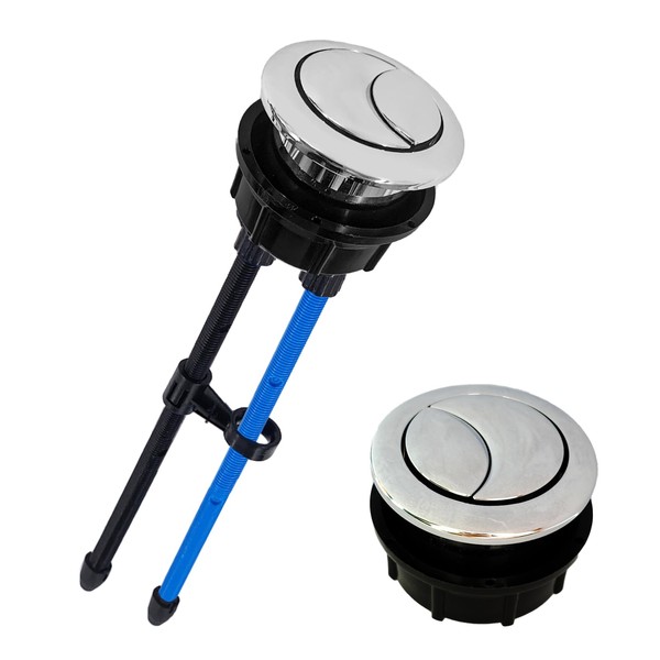 1.5in/38mm Toilet Tank Button Thread Diameter Toilet Push Button,Adjustable Dual