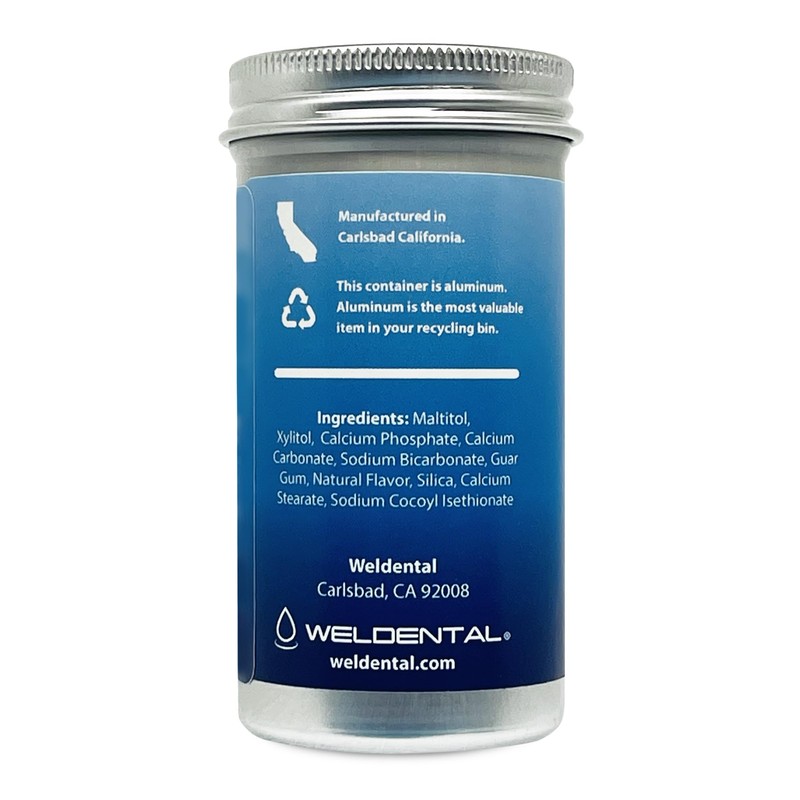 WELdental Chew Brush Smile Toothpaste Tablets 120 Count, Peppermint