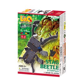 LaQ Insect World Stag Beetle | 175 Pieces | 6 Models | Age 5+ | Creative, Educational Construction Toy Block | Made in Japan