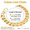 ChainsPro Gold Bracelet 18k Plated 13mm 8.3inch Cool Chunky Bracelets